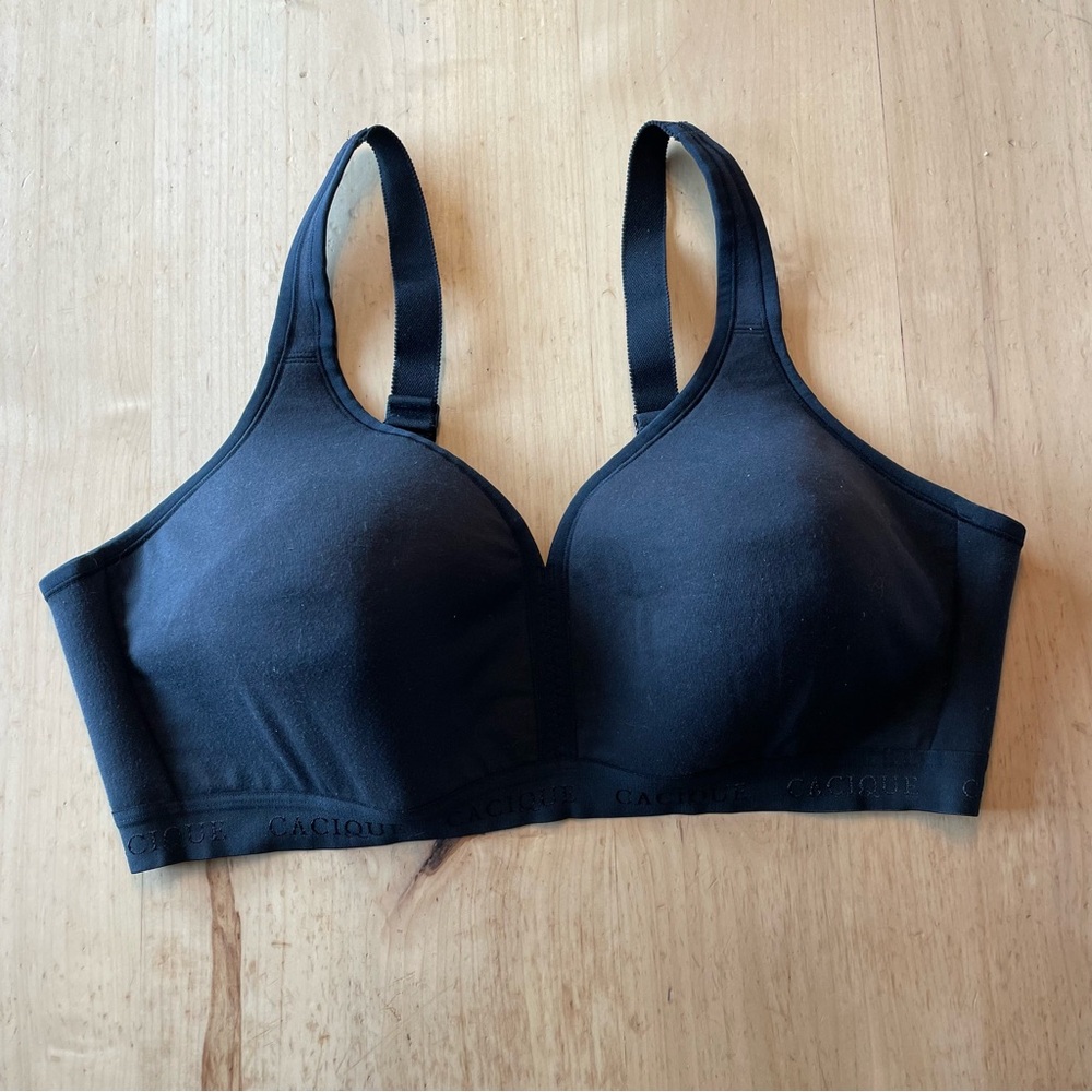 Cacique Black Comfort Bra Lightly Lined No Wire